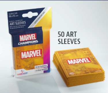 MARVEL ART SLEEVES MARVEL ORANGE 66 X 92 MM (漫威橘色牌套 66 X 92 MM 50彩色+1透明张装)