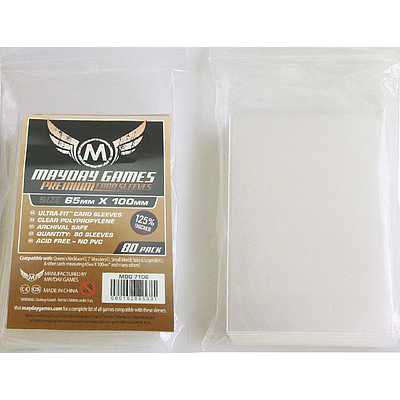 MAYDAY GAMES SLEEVES 65X100MM (牌套-80X120MM-7104)